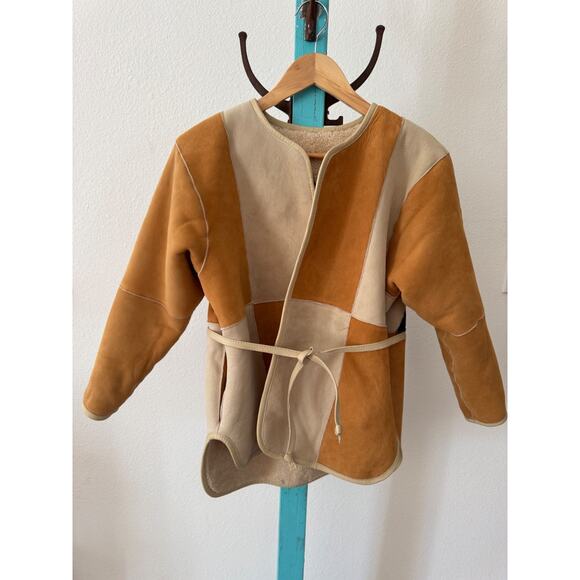 NWOT MILENA SILVANO Diamond Robe Coat - Oak - Small - Picture 5 of 10